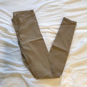 Khaki jegging style pants. Size 1/2. Never worn